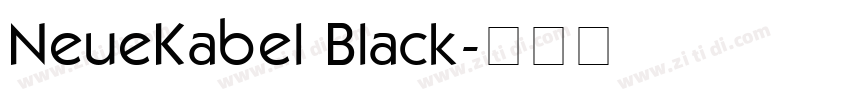 NeueKabel Black字体转换